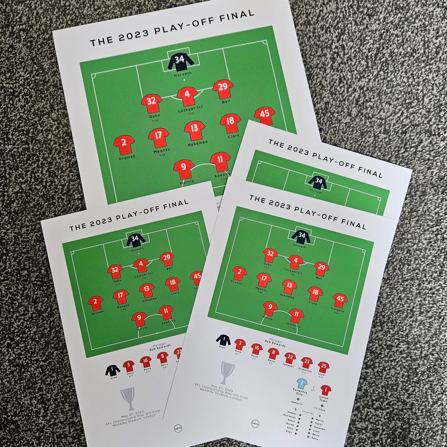 Luton Town vs Coventry City 2023 EFL Championship Play-Off Final Print