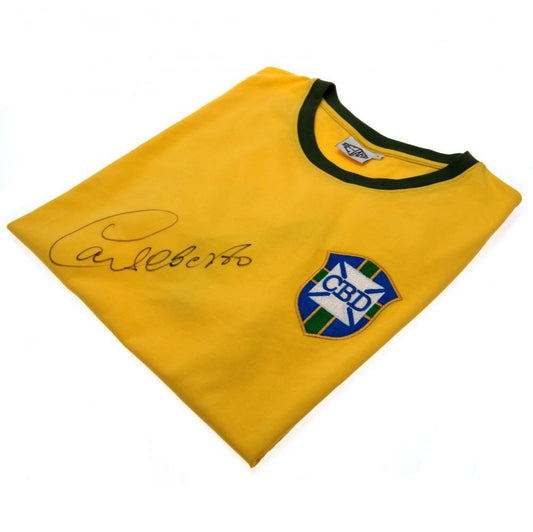 Brasil Carlos Alberto Signed Shirt - Man of The Match Football