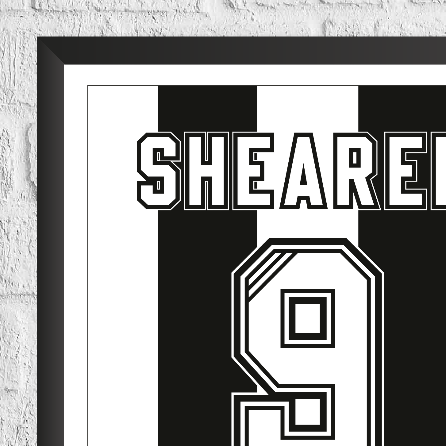 Alan Shearer Legend Stats Print - Man of The Match Football