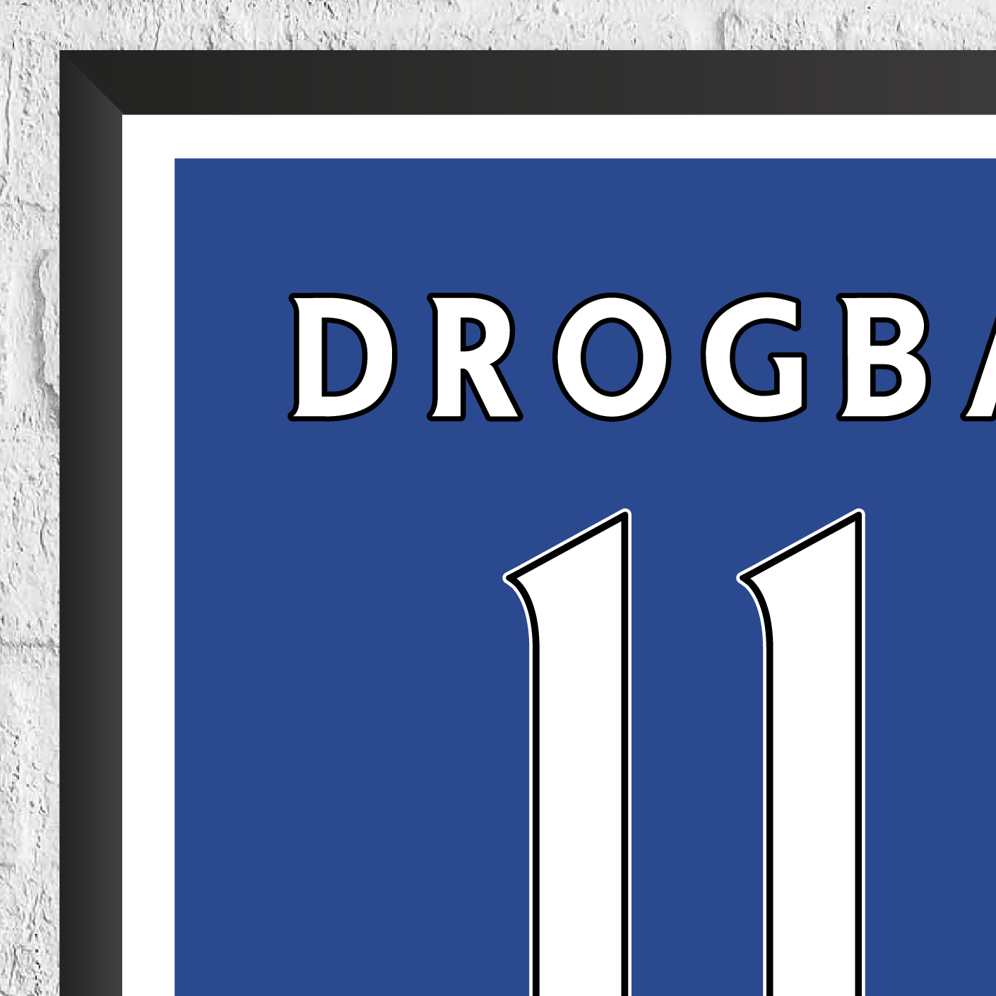 Didier Drogba Legend Stats Print - Man of The Match Football