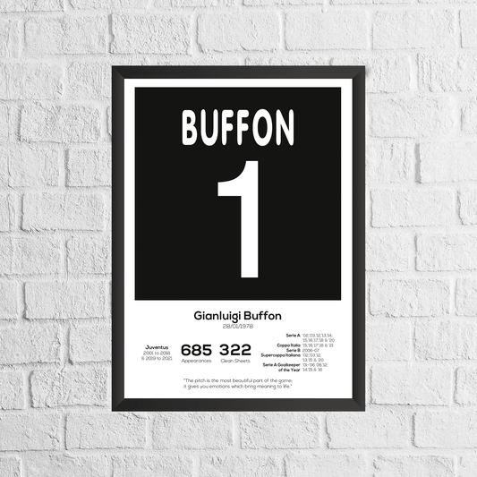 Gianluigi Buffon Legend Stats Print