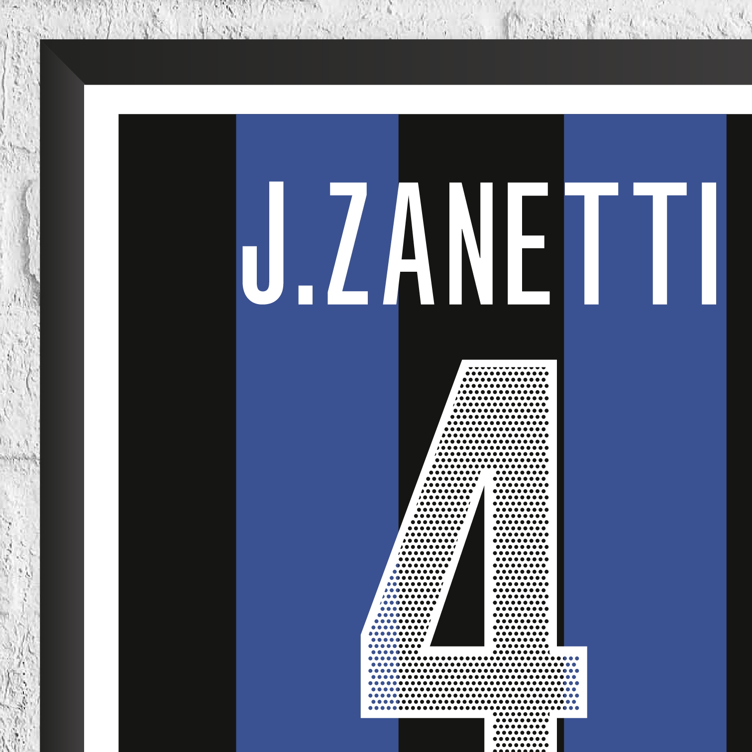 Javier Zanetti Legend Stats Print - Man of The Match Football