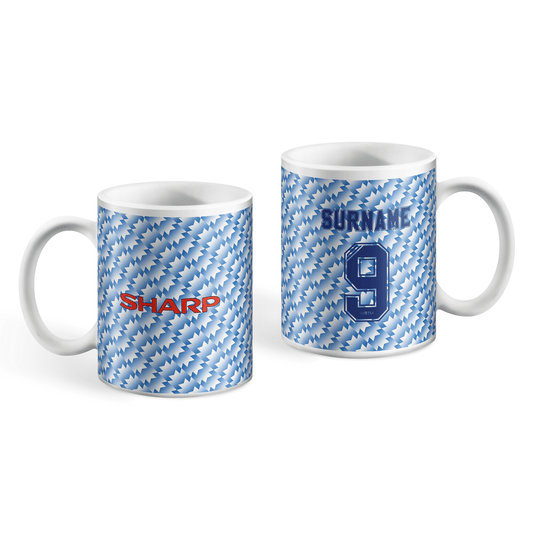 Personalised United Retro Away Kit Mug