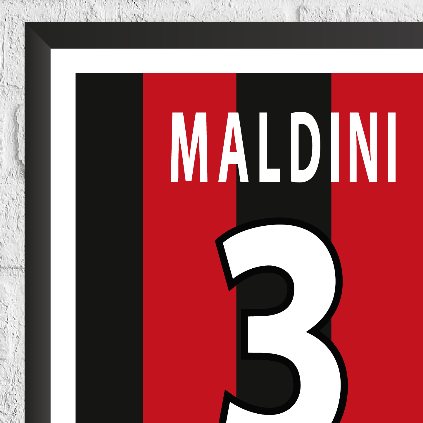 Paolo Maldini Legend Stats Football Print - Man of The Match Football