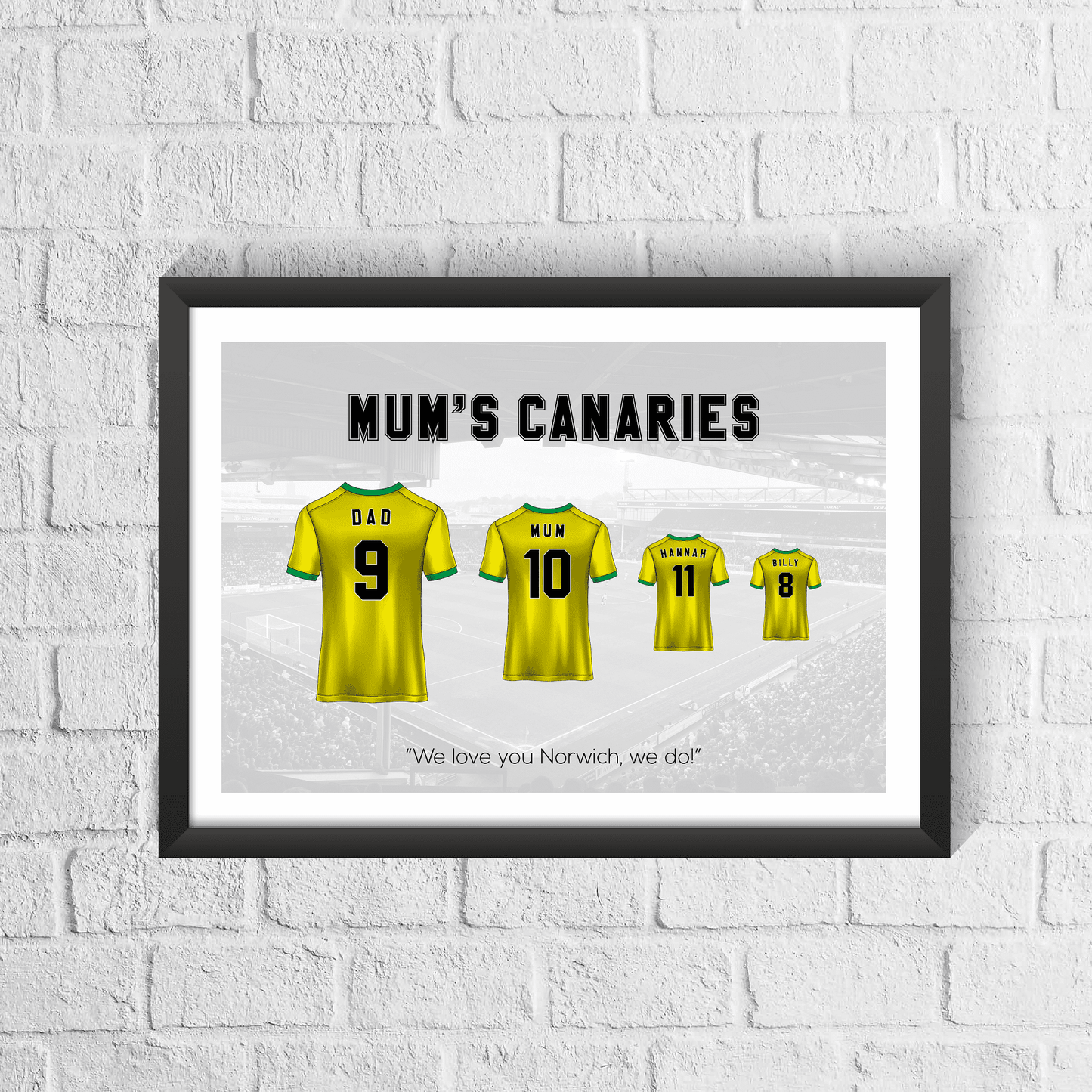 Personalised Norwich Family Print