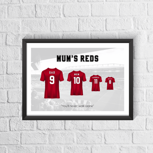 Personalised Liverpool Family Print - Man of The Match Football