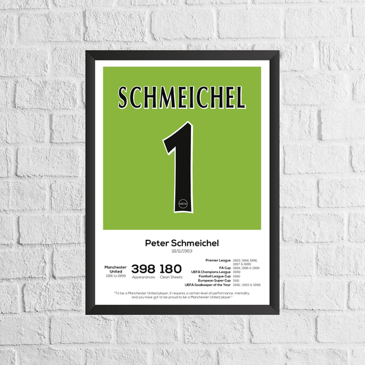 Peter Schmeichel Legend Stats Print