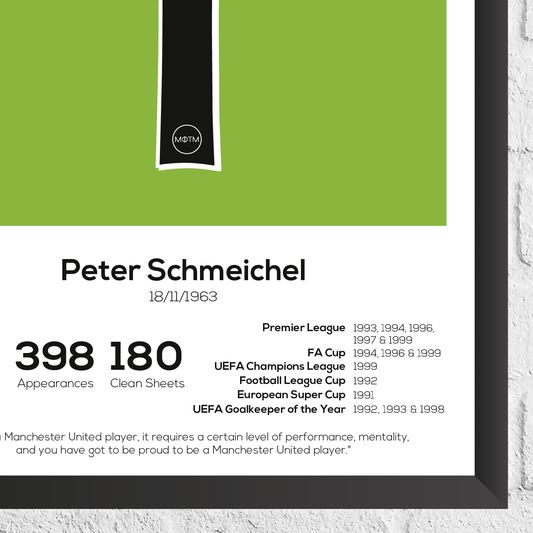 Peter Schmeichel Legend Stats Print