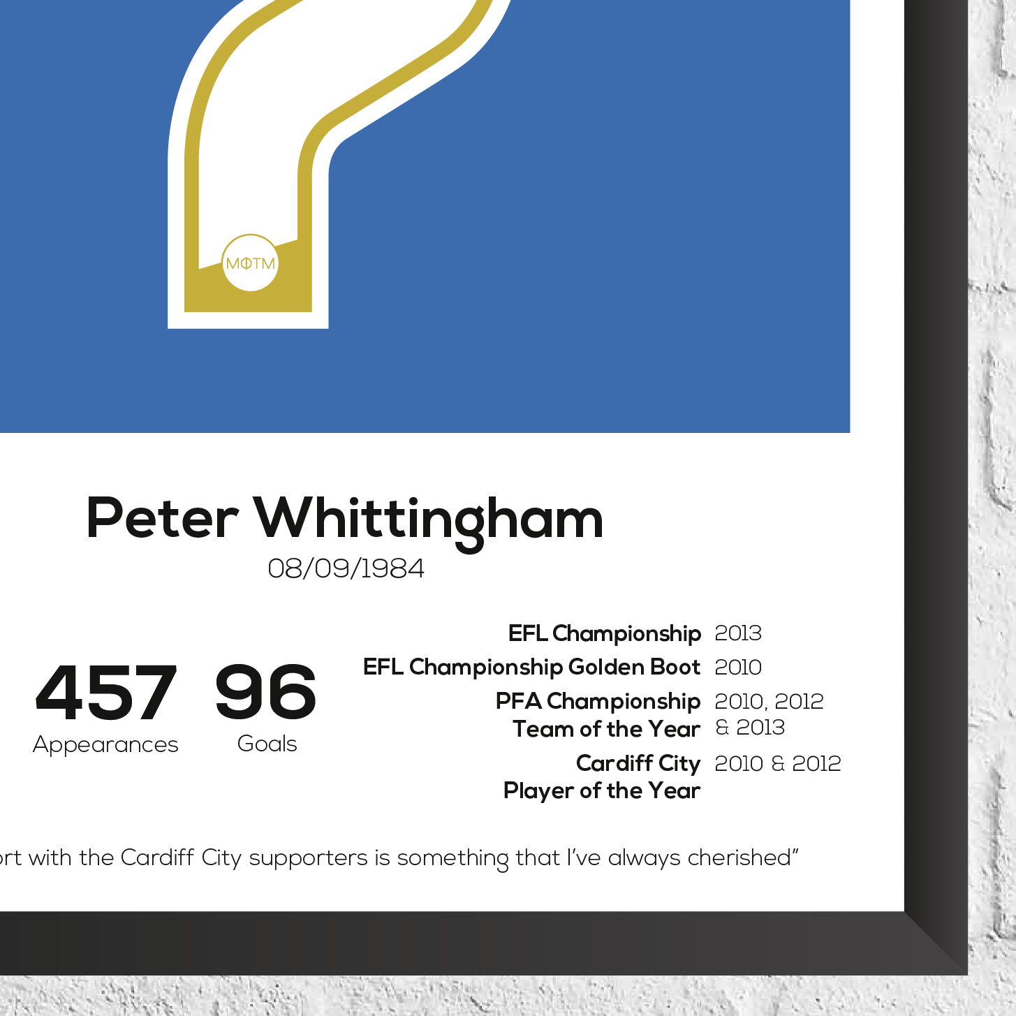 Peter Whittingham Legend Stats Print - Man of The Match Football