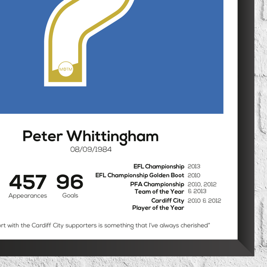 Peter Whittingham Legend Stats Print - Man of The Match Football
