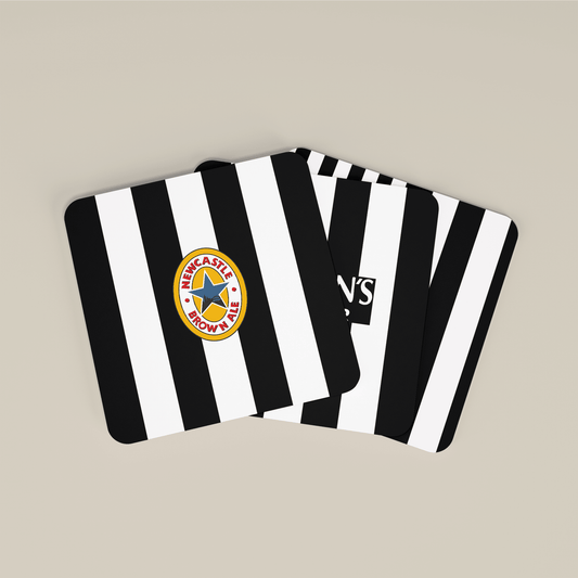 Newcastle Retro Home Kits Football Coasters - Set of 4