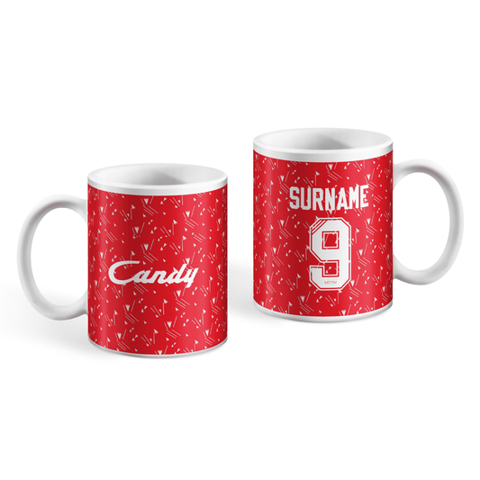 Personalised Liverpool Retro Home Kit Mug
