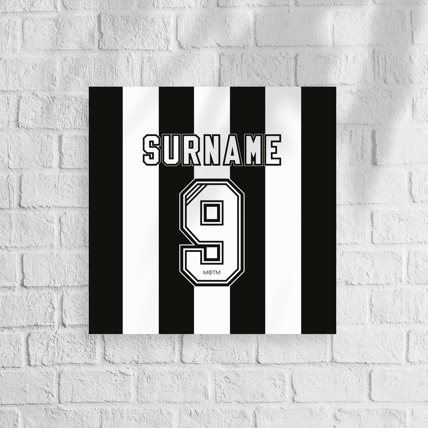 Personalised Retro Newcastle Kit Canvas