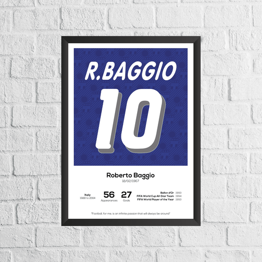 Roberto Baggio Italia Leyenda Estadísticas Imprimir