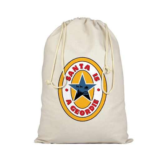 Santa Is a Geordie Newcastle Santa Sack