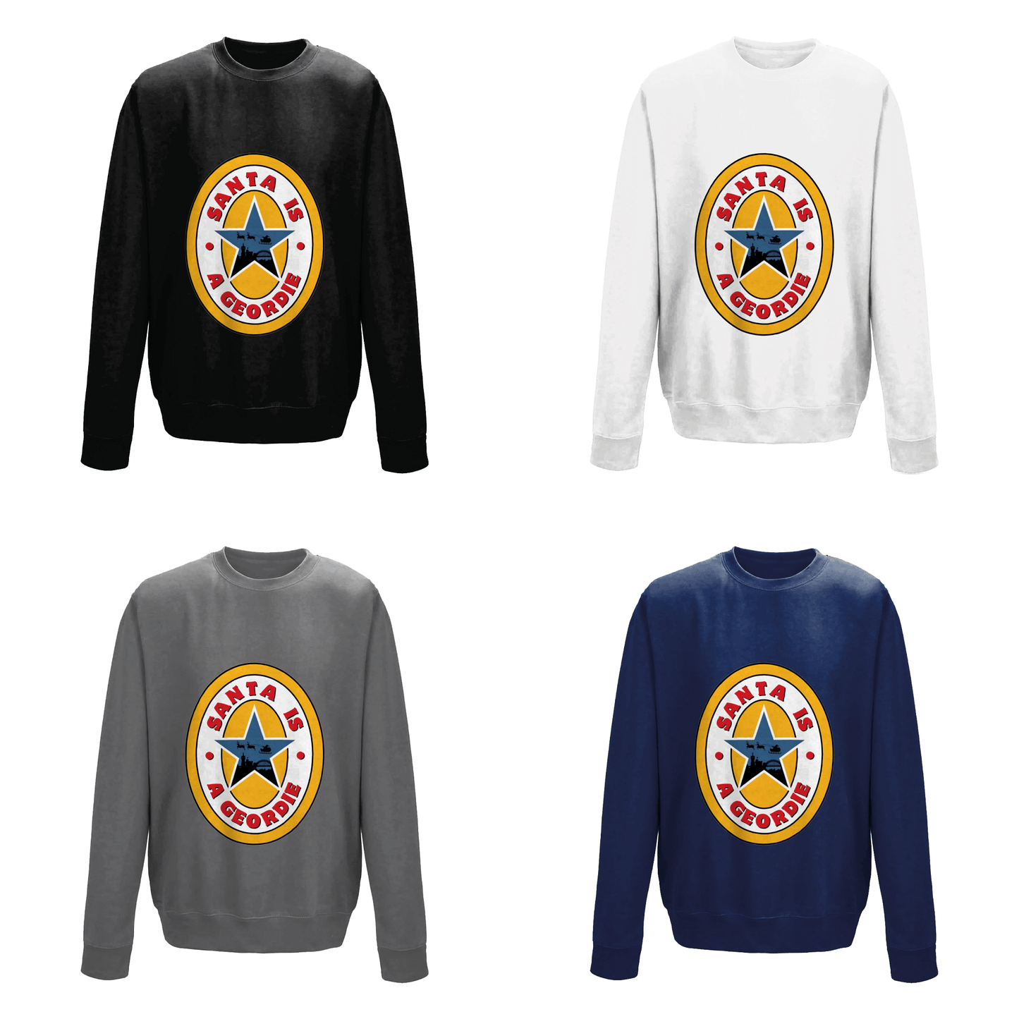 Santa is a Geordie Newcastle Christmas Jumper