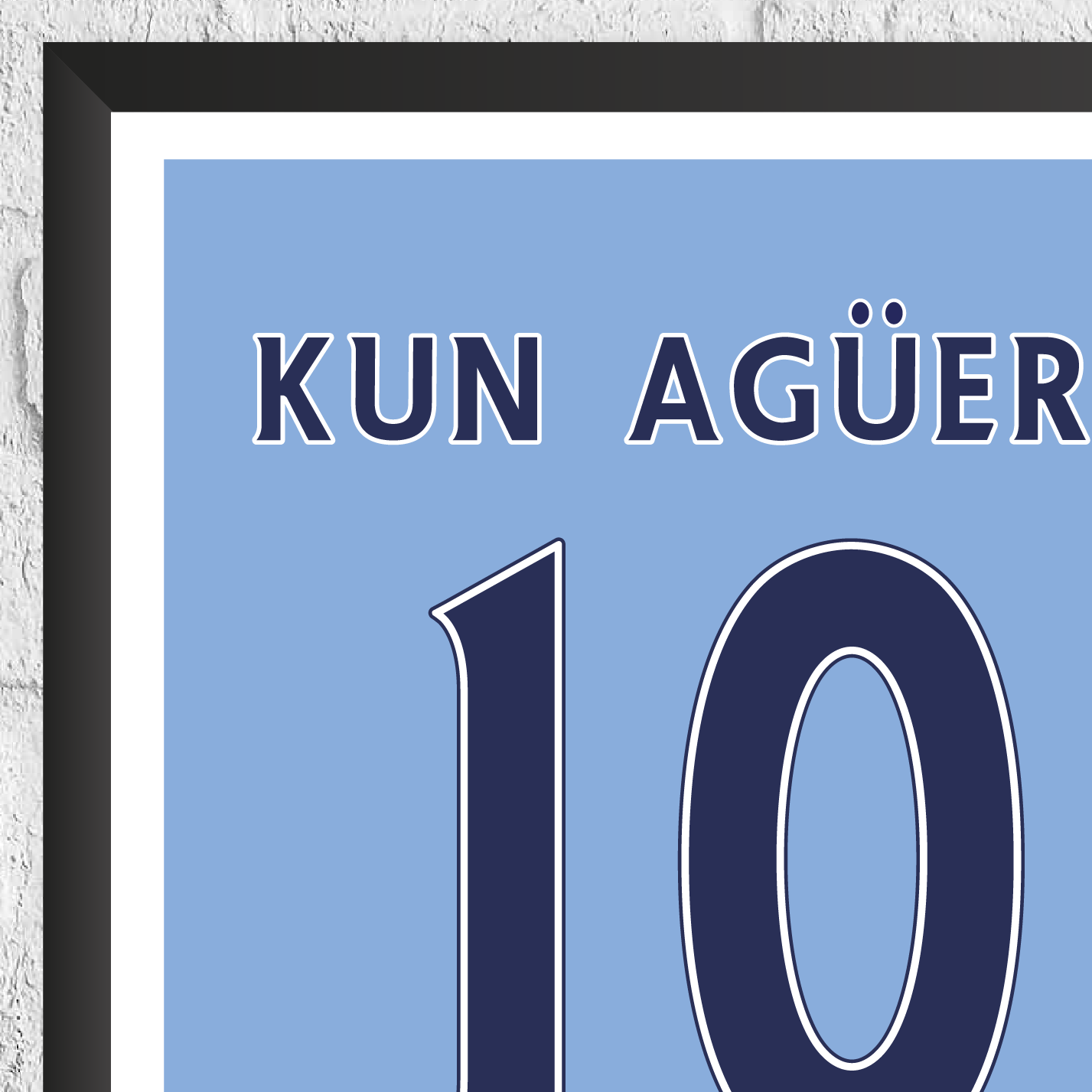 Sergio Aguero Legend Stats Print - Man of The Match Football