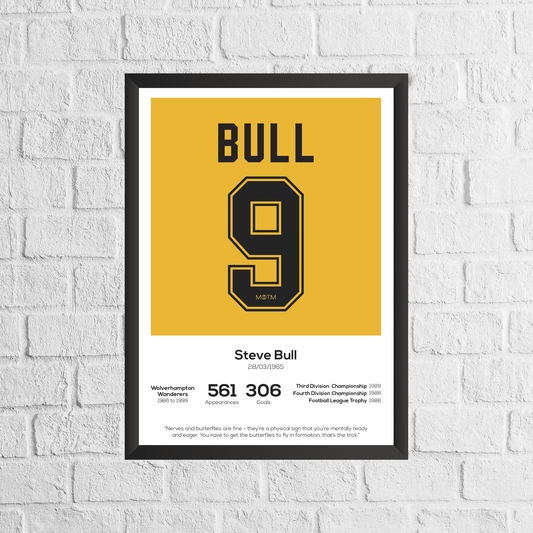 Steve Bull Legend Stats Print - Man of The Match Football