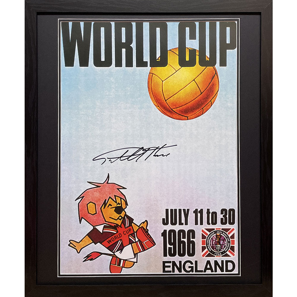 England FA 1966 Sir Geoff Hurst Signed Framed Print - Man of The Match Football