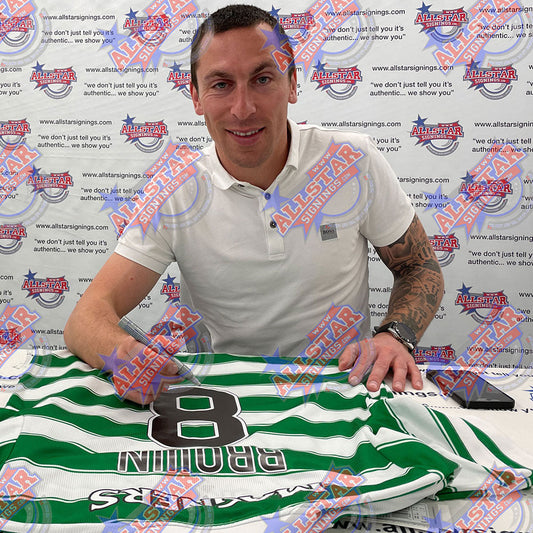 Celtic FC Brown Signed Shirt - Man of The Match Football