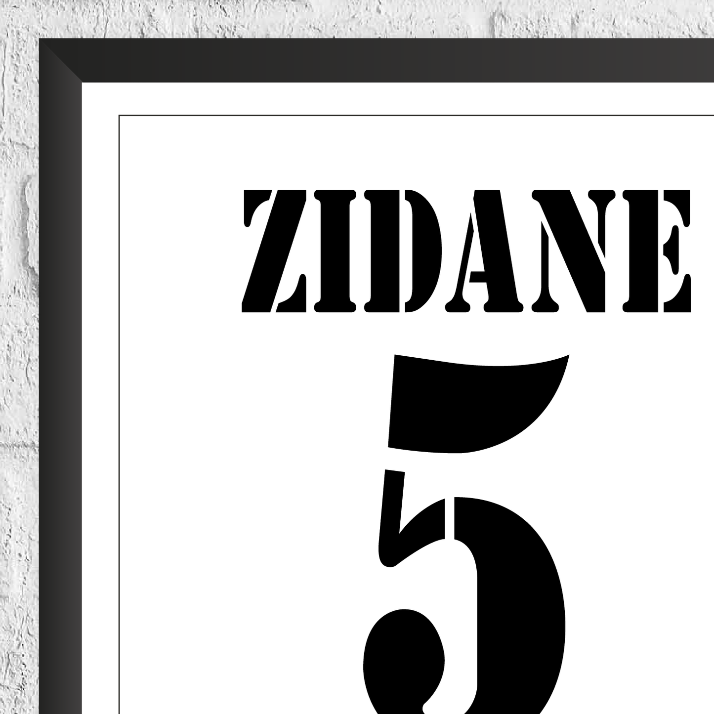 Zinedine Zidane Legend Stats Print - Man of The Match Football