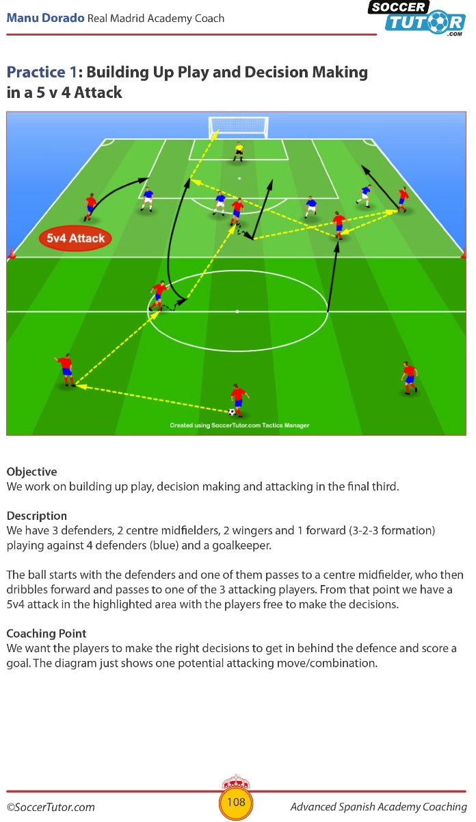 Advanced Spanish Academy Coaching - 120 Technical, Tactical and Conditioning Practices from Top Spanish Coaches