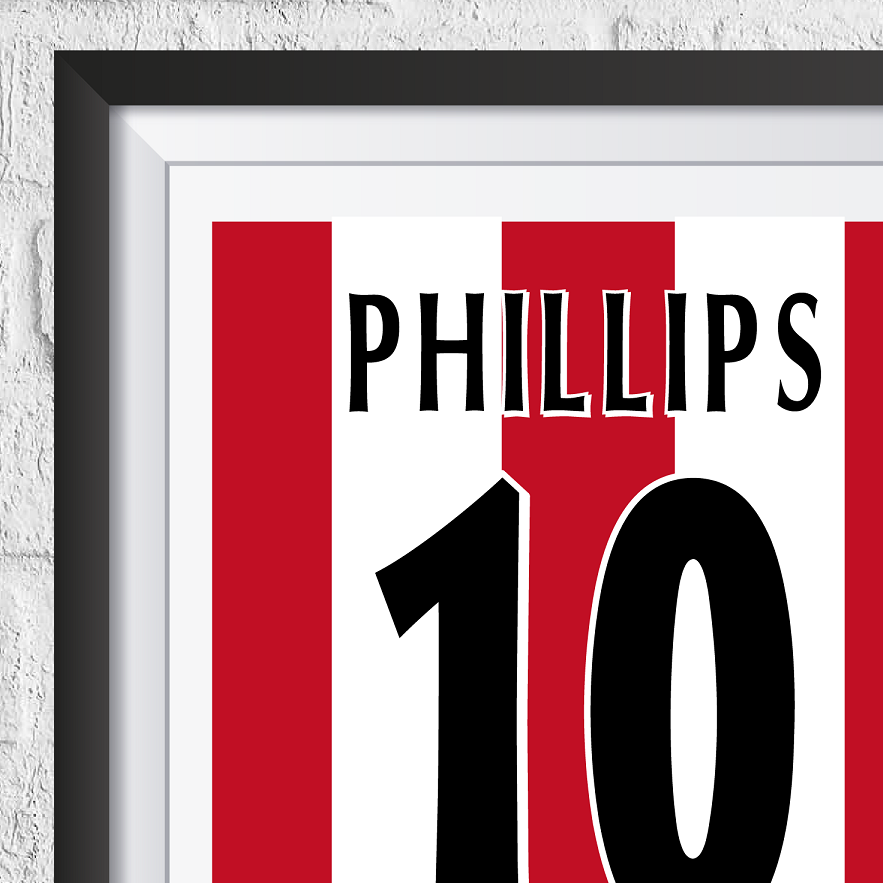 Kevin Phillips Sunderland Legend Stats Print - Man of The Match Football