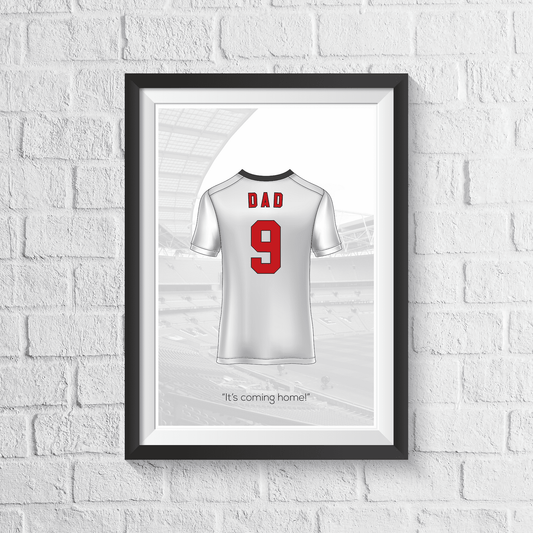 Personalised England Fan Shirt Print