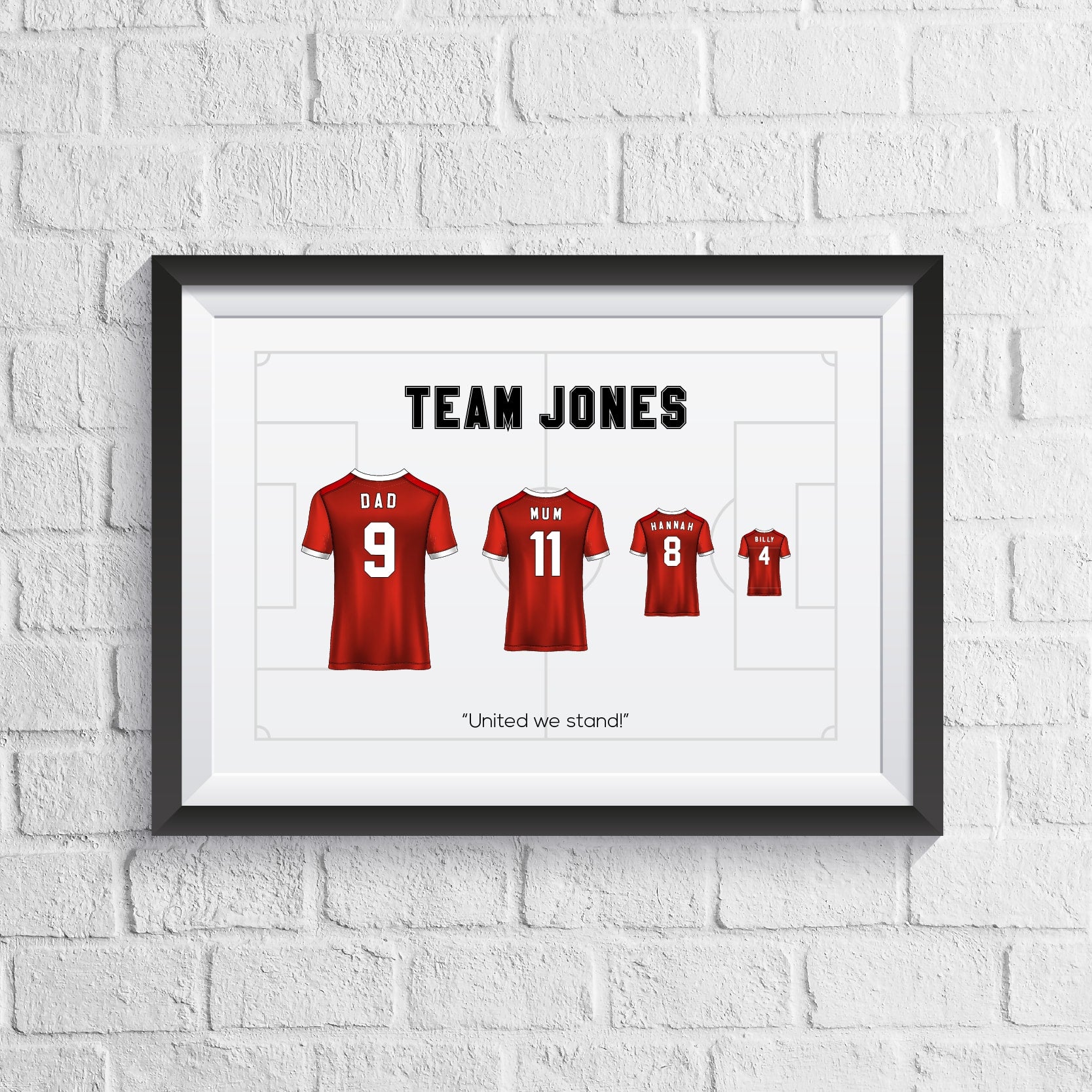 Personalised Family Football Print - Man of The Match Football