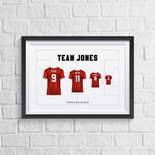 Personalised Family Football Print - Man of The Match Football