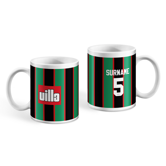 Personalised Aston Villa Retro Away Kit Mug
