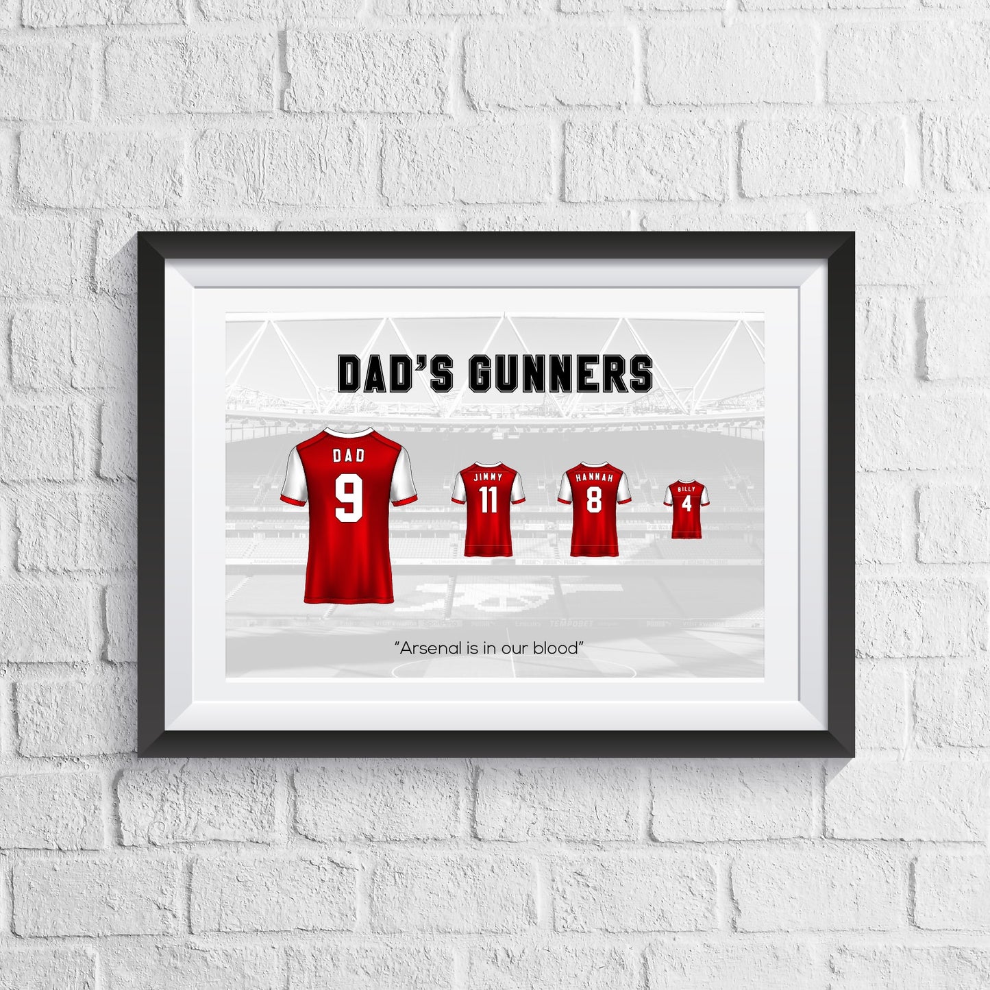 Personalised Family Football Print - Man of The Match Football