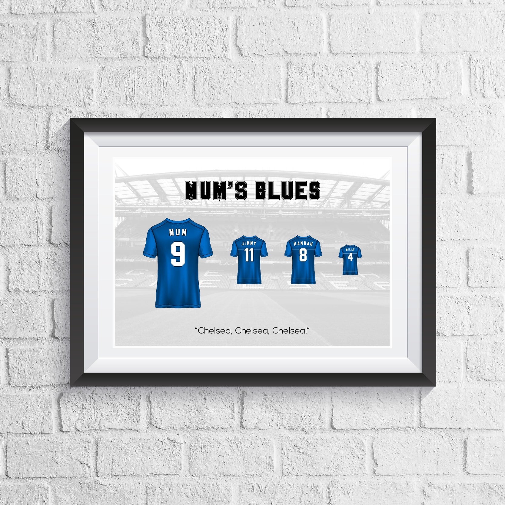 Personalised Family Football Print - Man of The Match Football