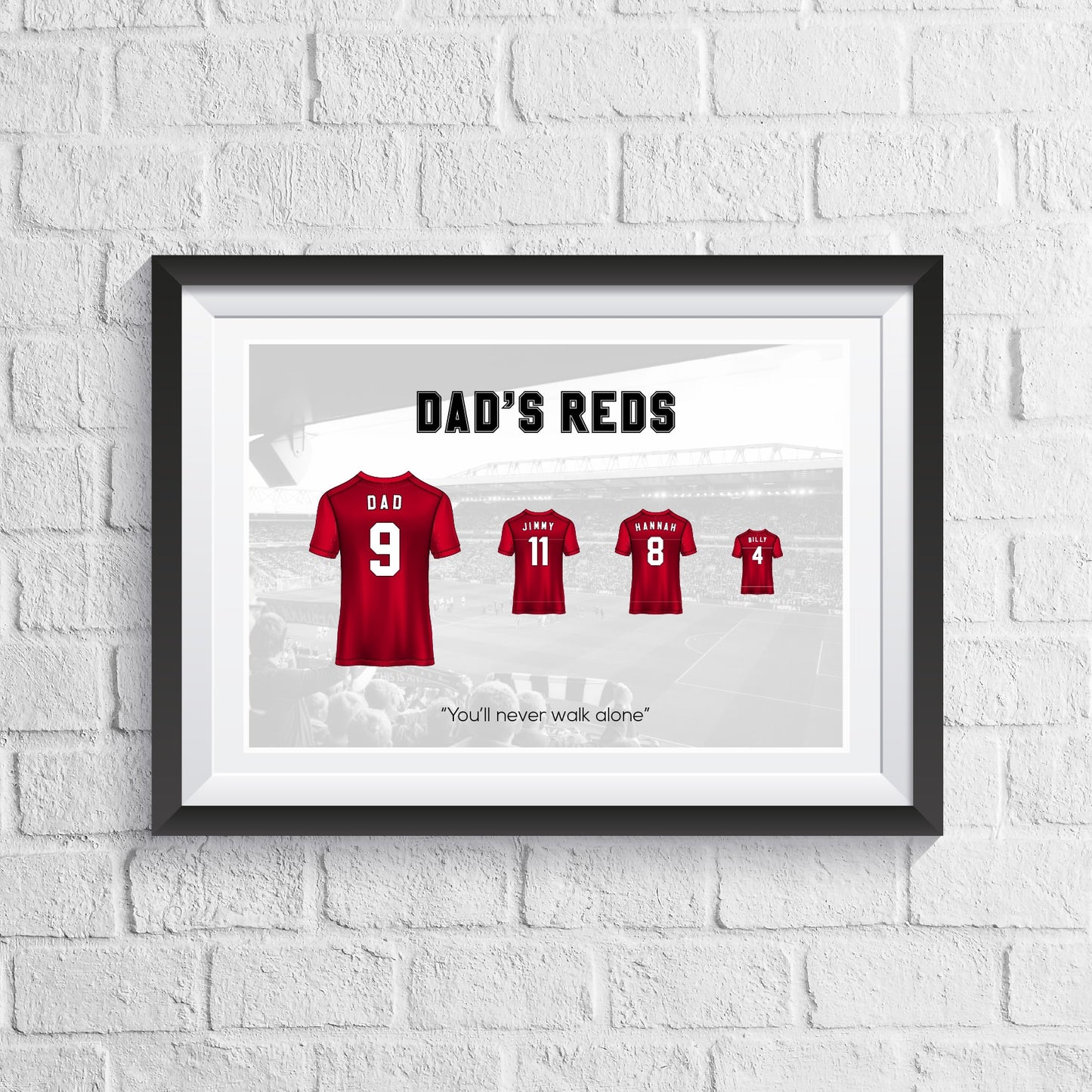 Personalised Family Football Print - Man of The Match Football