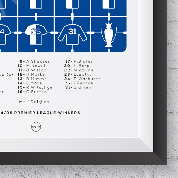 Blackburn Rovers 'Uncle Jack's Rovers' 1994/1995 Print - Man of The Match Football
