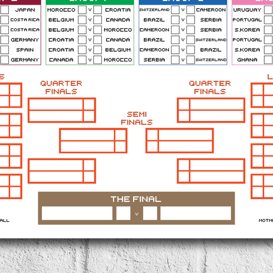 Retro Qatar 2022 World Cup Wall Chart - Man of The Match Football