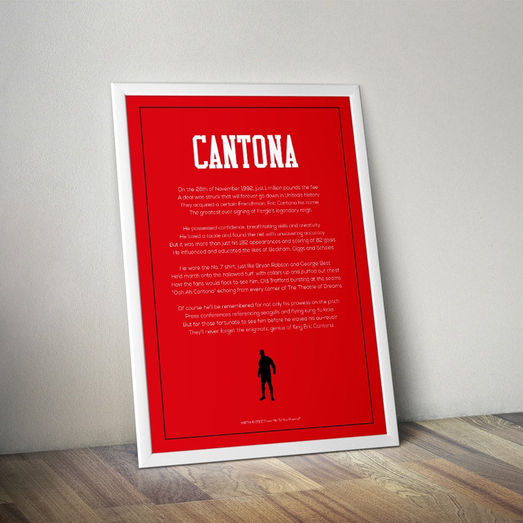Eric Cantona Manchester United Poem Print - Man of The Match Football