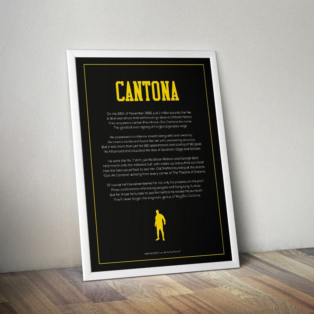 Eric Cantona Manchester United Poem Print - Man of The Match Football