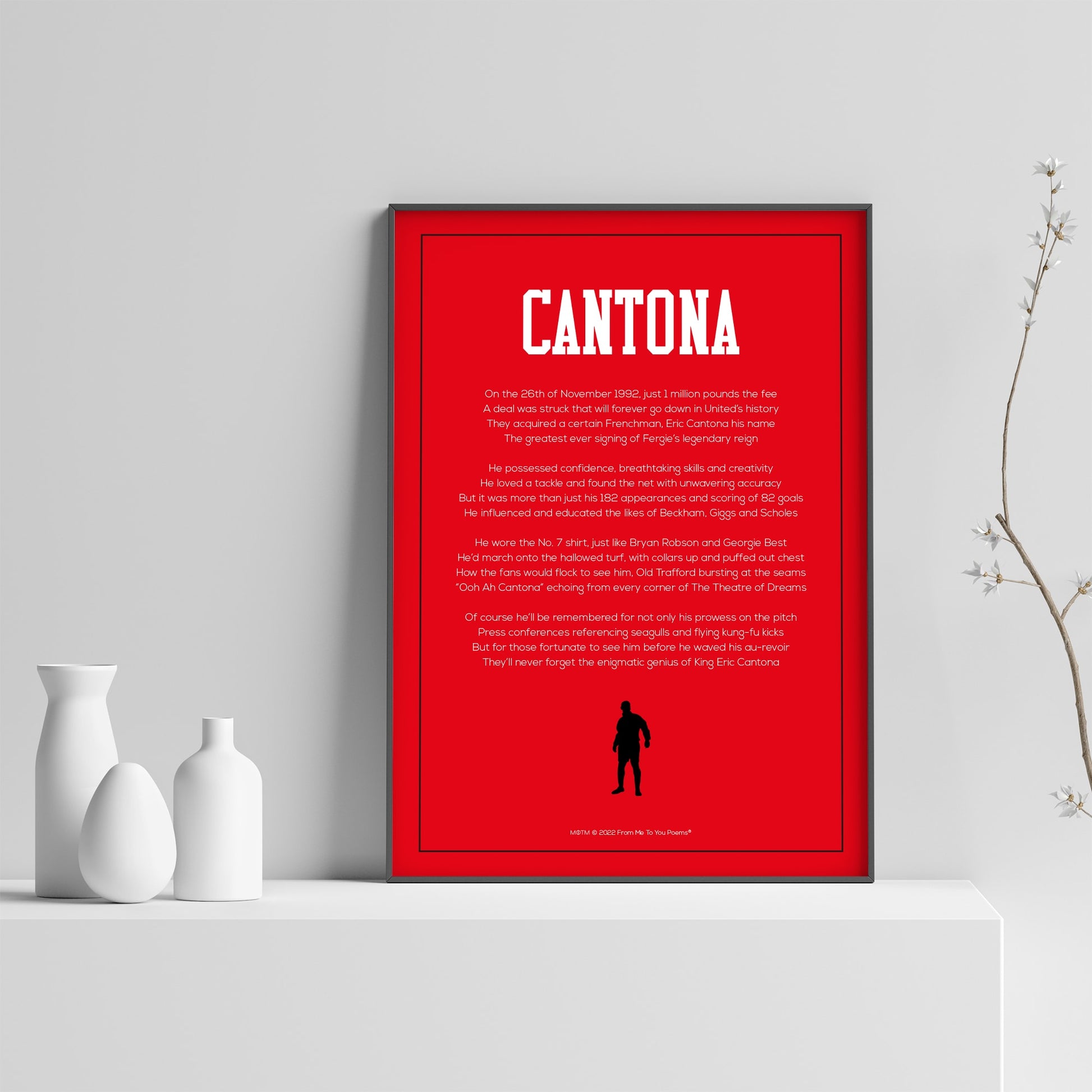 Eric Cantona Manchester United Poem Print - Man of The Match Football
