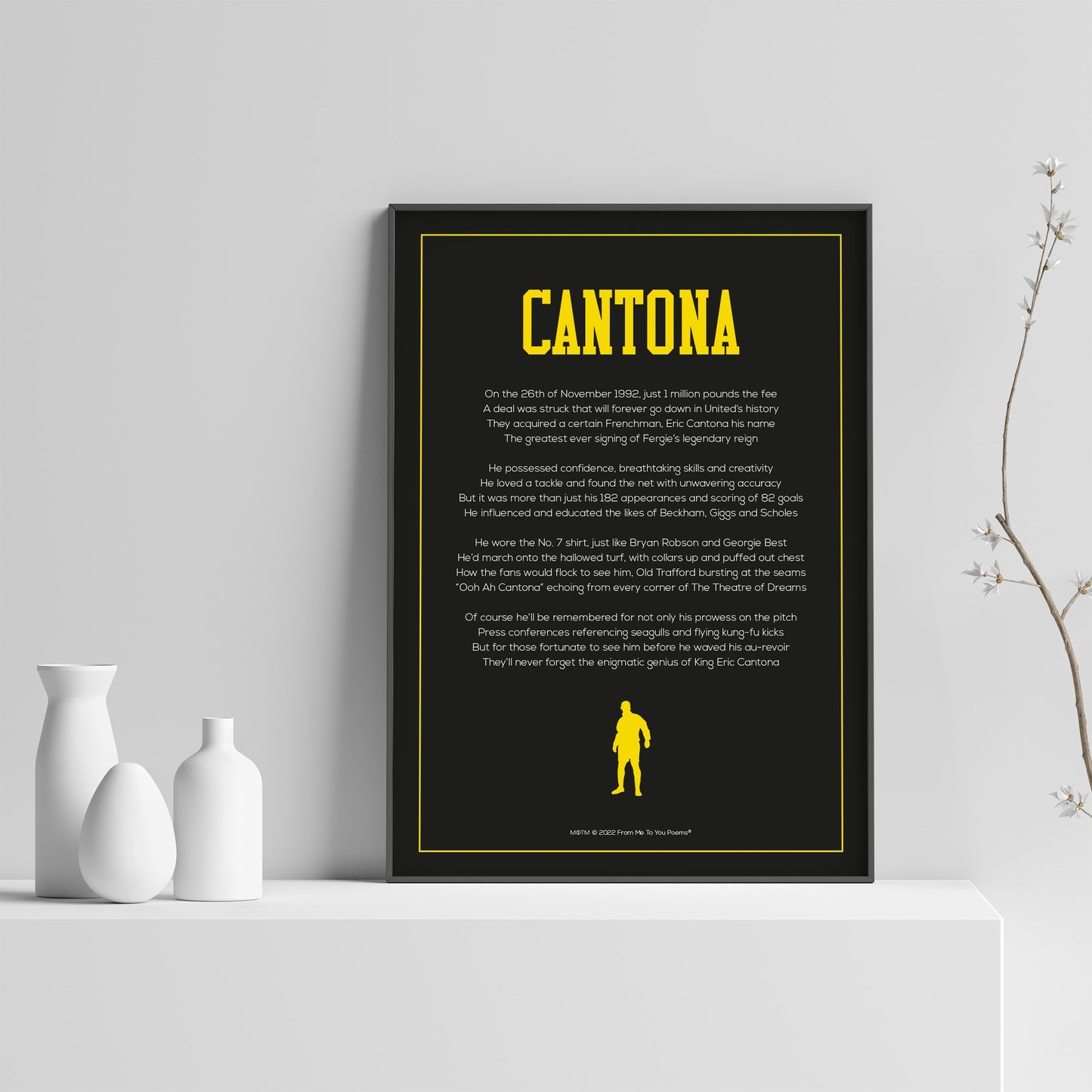 Eric Cantona Manchester United Poem Print - Man of The Match Football