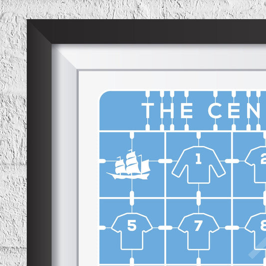 Manchester City 'The Centurions' 2017/2018 Print - Man of The Match Football