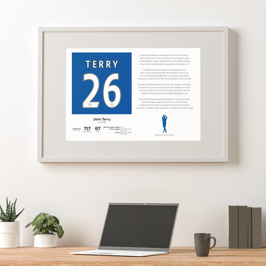 John Terry Stats & Poem Print - Man of The Match Football