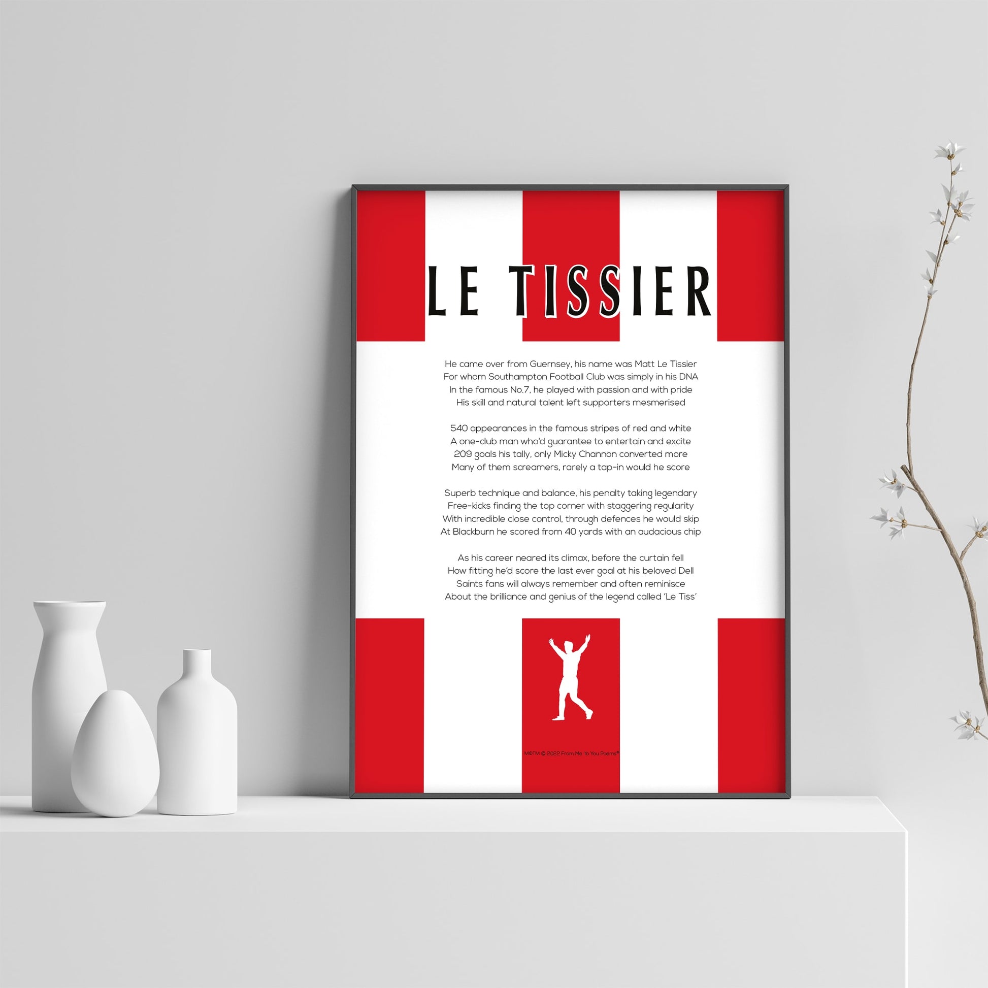 Matt Le Tissier Southampton Poem Print - Man of The Match Football