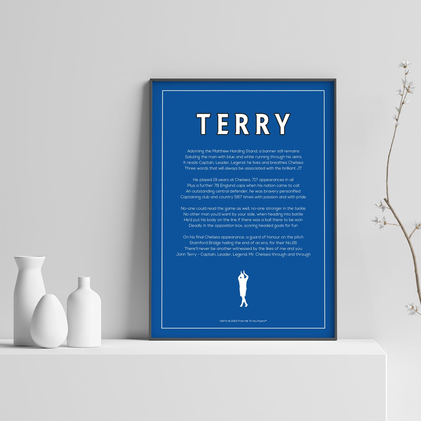John Terry Chelsea Poem Print - Man of The Match Football
