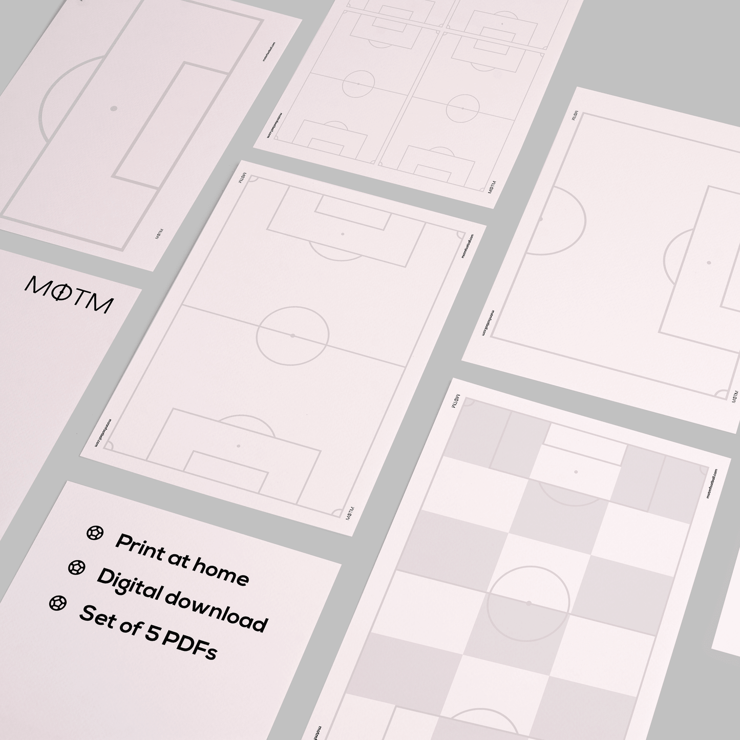 Printable Football Coach Tactics Sheets Playbook Set | Digital Download