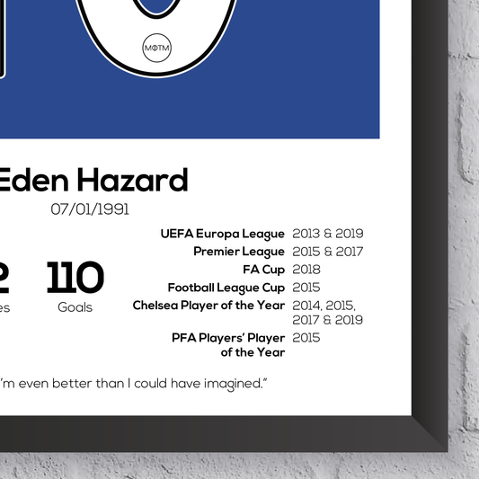 Frank Lampard Chelsea Legend Statistikdruck