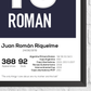 Javier Zanetti Inter Mailand Legend Stats Print