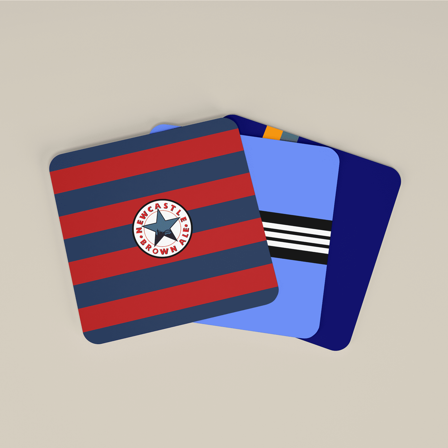 Newcastle United Retro Away Kits Football Coasters - Set of 4 - Man of The Match Football