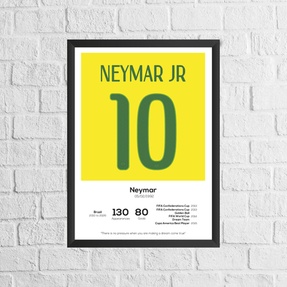 Ronaldo R9 Brasilien Legend Statistikdruck