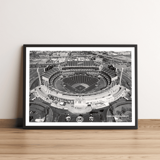 Oakland Coliseum Oakland Athletics Baseball Stadium Print